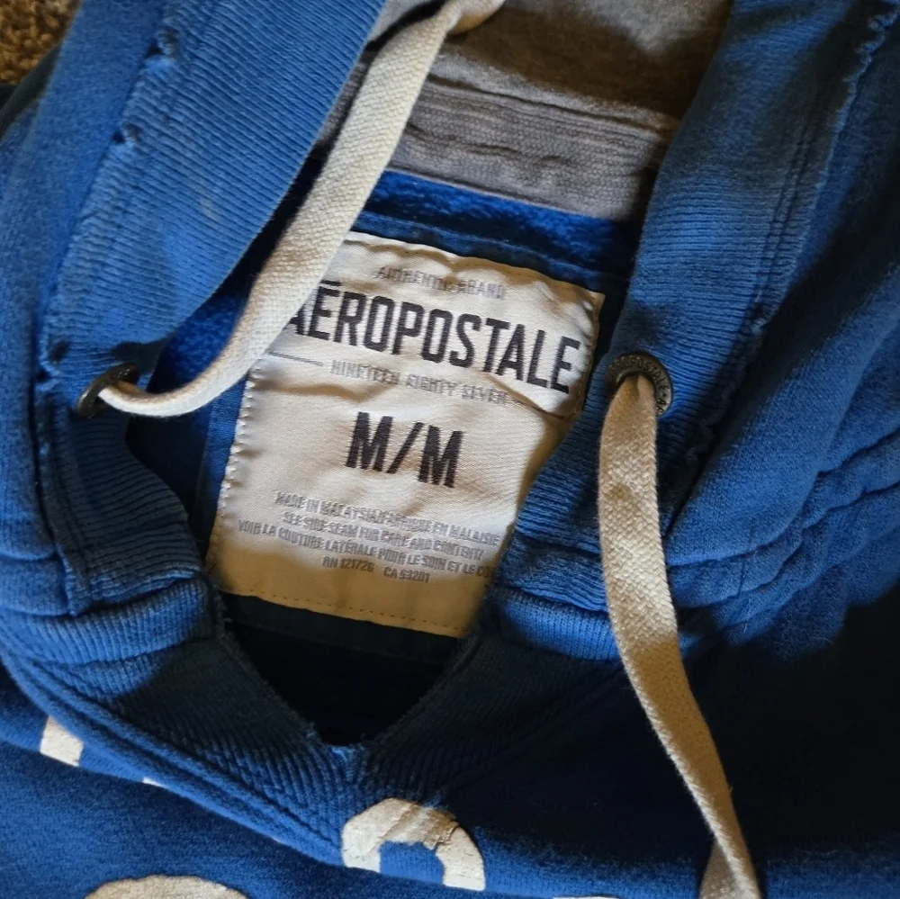 Aeropostale 1987 Blue Pullover Hoodie